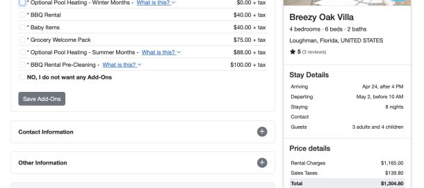 Why we require our own Booking Form, Account/Security Deposit, and Insurance on VRBO Bookings