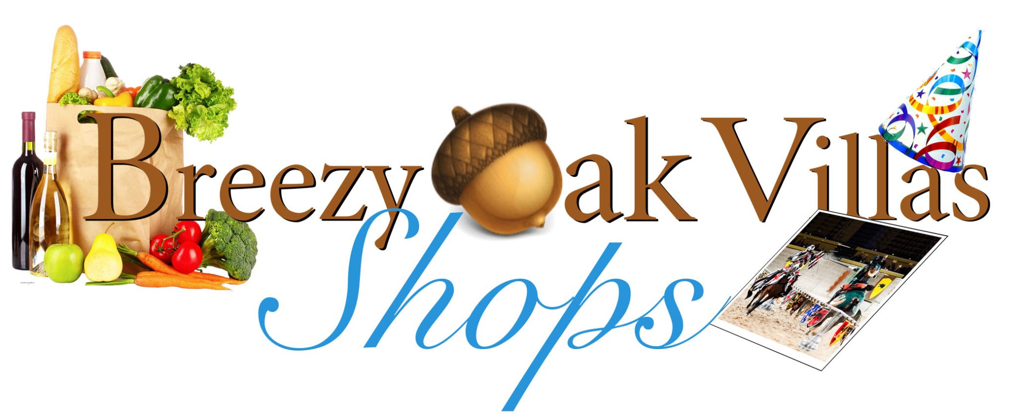 Breezy Oak Villas Shops Graphic